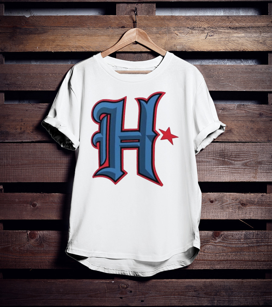 Houston Texans H Logo With Red Star T-Shirt