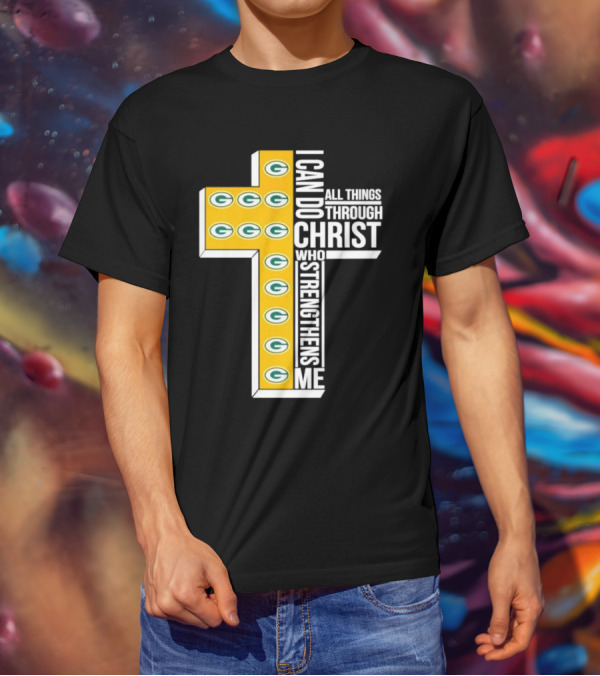 Green Bay Packers I Can Do All Things Through Christ Who Strengthens Me T-Shirt