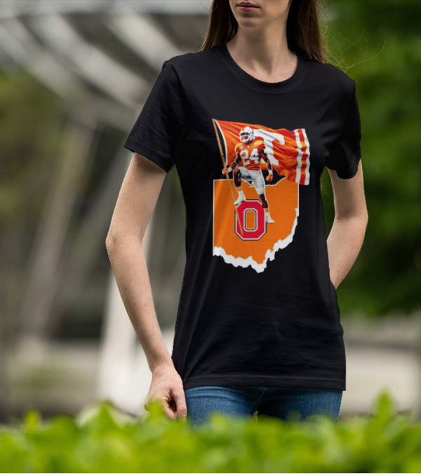 Jordan Matthews Tennessee Volunteers Flag Over Ohio State Outline T-Shirt