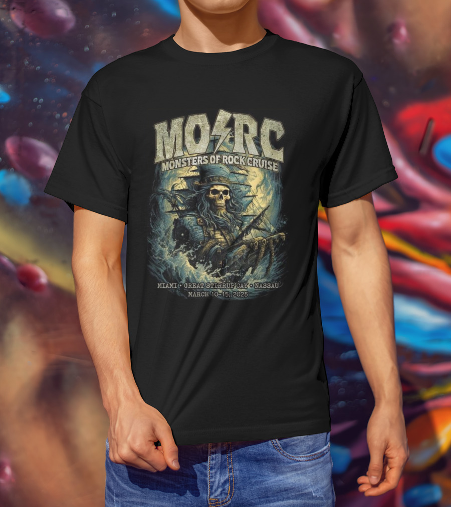 MO⚡RC Monsters Of Rock Cruise Miami Great Stirrup Cay Nassau March 10-15, 2025 T-Shirt