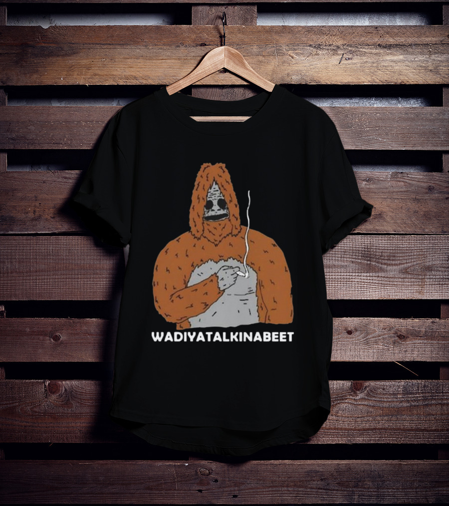 Wadiyatalkinabeet Sassy The Sasquatch Holding Smoking Item T-Shirt