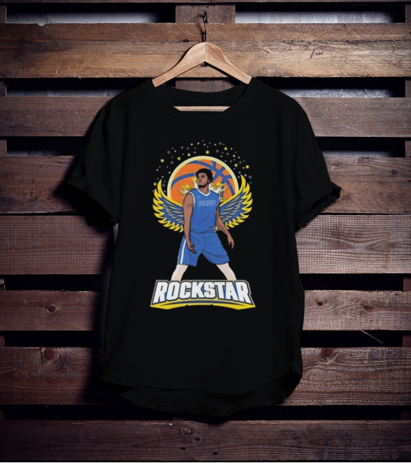 Believe Rockstar Basketball Wings And Stars T-Shirt