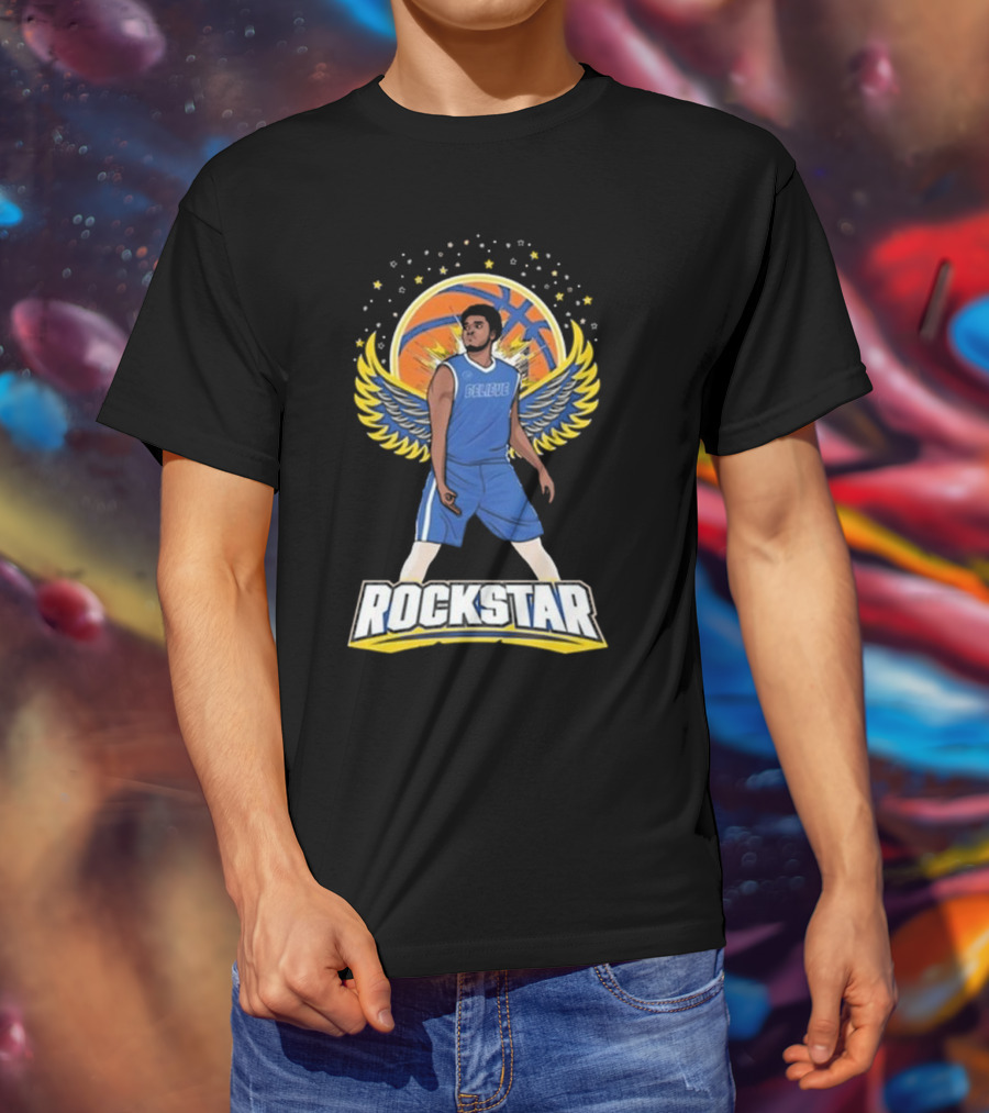 Believe Rockstar Basketball Wings And Stars T-Shirt