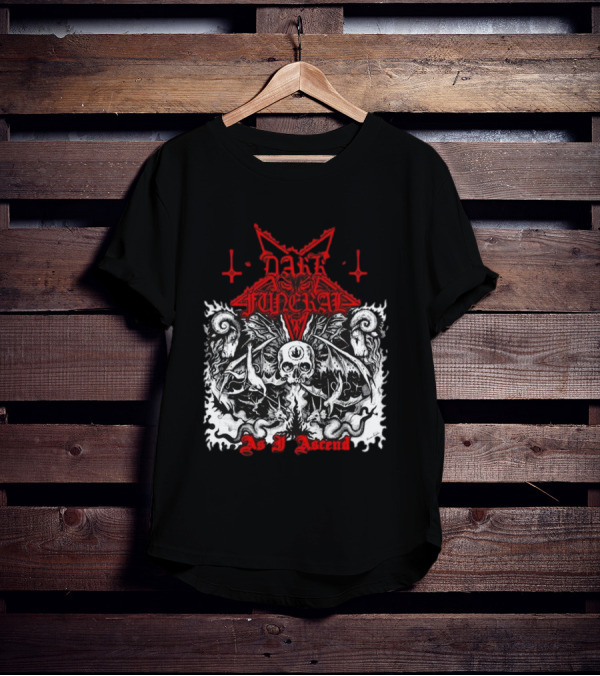 Dark Funeral As I Ascend Skull Bat Wings Gothic Symbolism T-Shirt