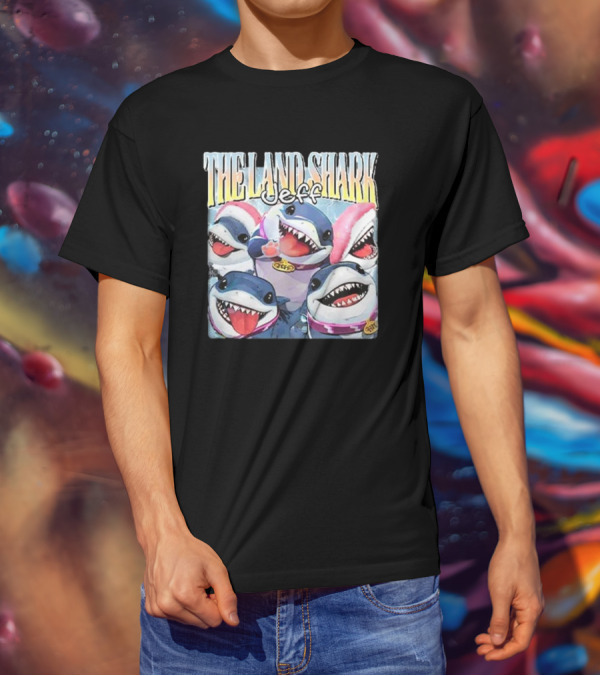 Jeff The Land Shark Smiling Cartoon Characters T-Shirt