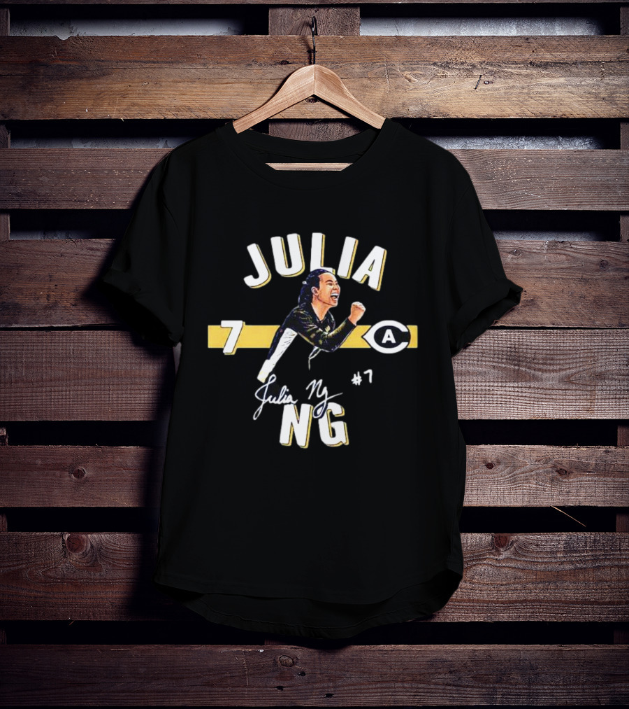 Julia Ng #7 UC Davis Aggies Signature Cartoon Player T-Shirt