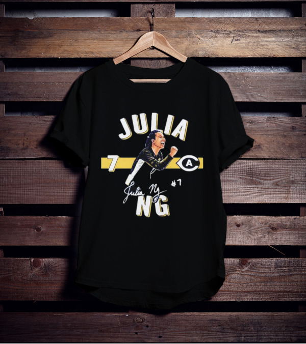 Julia Ng #7 UC Davis Aggies Signature Cartoon Player T-Shirt