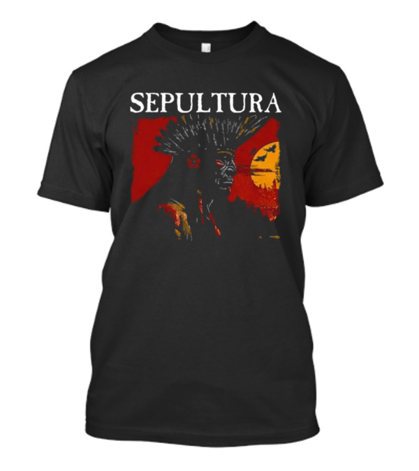 Sepultura Celebrating Life Through Death Native Headdress And Sun T-Shirt