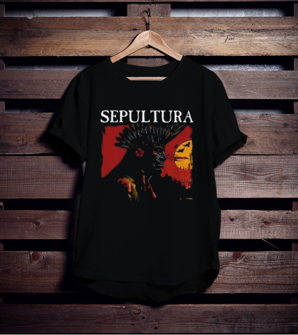 Sepultura Celebrating Life Through Death Native Headdress And Sun T-Shirt