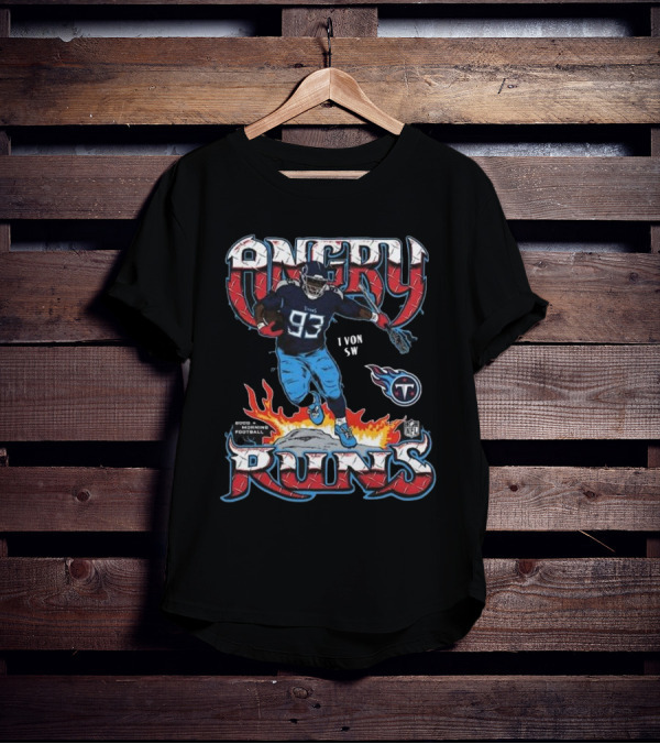 Von SW Angry Runs Tennessee Titans NFL Good Morning Football Charcoal T-Shirt