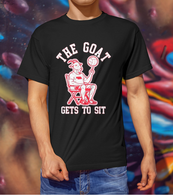 The Goat Gets To Sit Spinning Volleyball T-Shirt