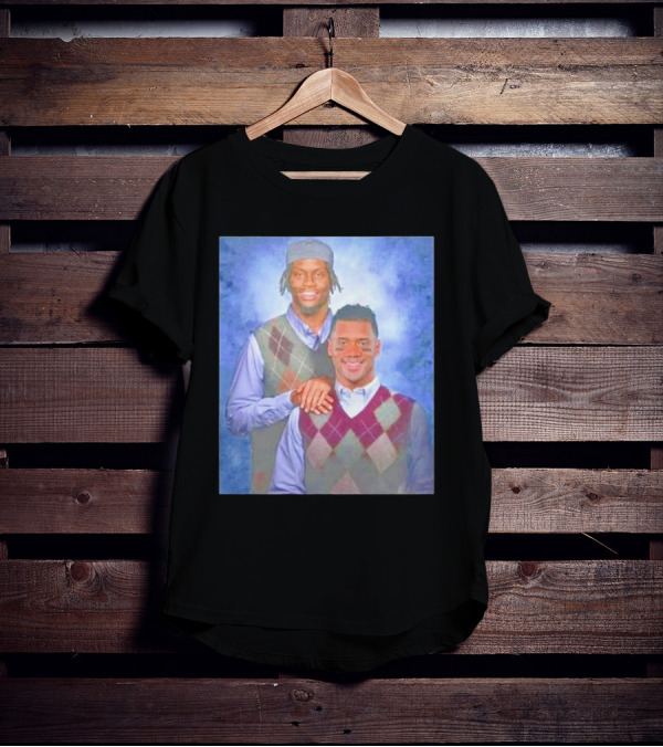 Step Brothers Russell Wilson Lamar Jackson Argyle Sweaters T-Shirt