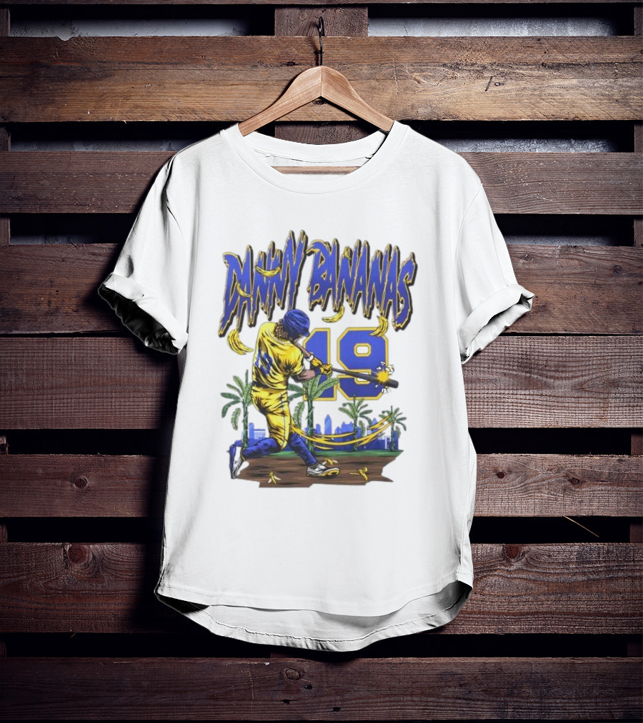Danny Bananas 19 Savannah Bananas Baseball Cartoon T-Shirt