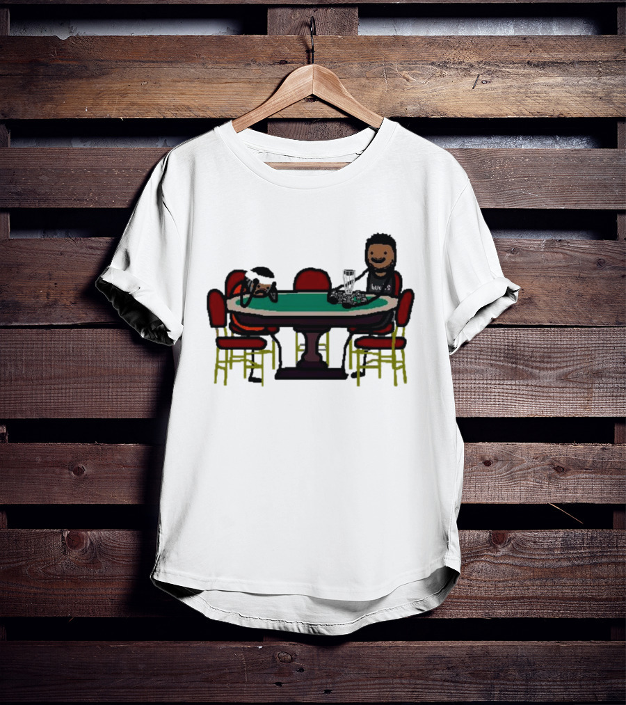 Giannis Antetokounmpo Milwaukee Bucks Poker Table Scene T-Shirt