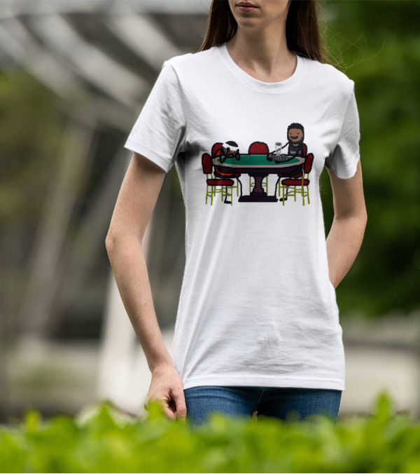 Giannis Antetokounmpo Milwaukee Bucks Poker Table Scene T-Shirt
