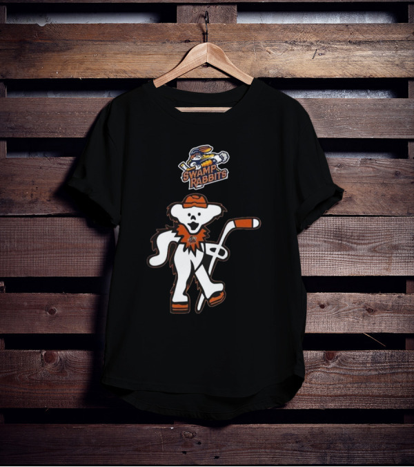 Swamp Rabbits Hockey Dancing Bear Logo Crossover Night For Fans T-Shirt