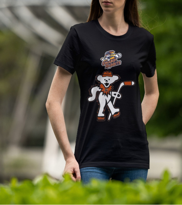 Swamp Rabbits Hockey Dancing Bear Logo Crossover Night For Fans T-Shirt