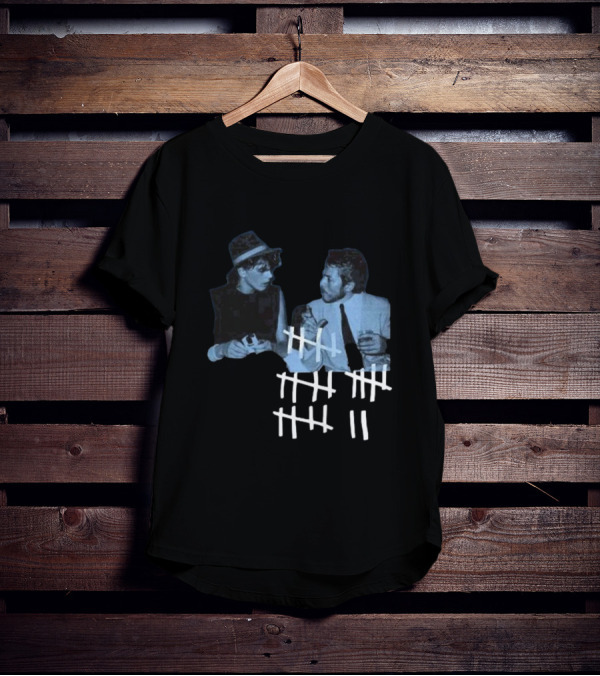 John Taylor X Robert Palmer Power Station Photo Counting Marks T-Shirt
