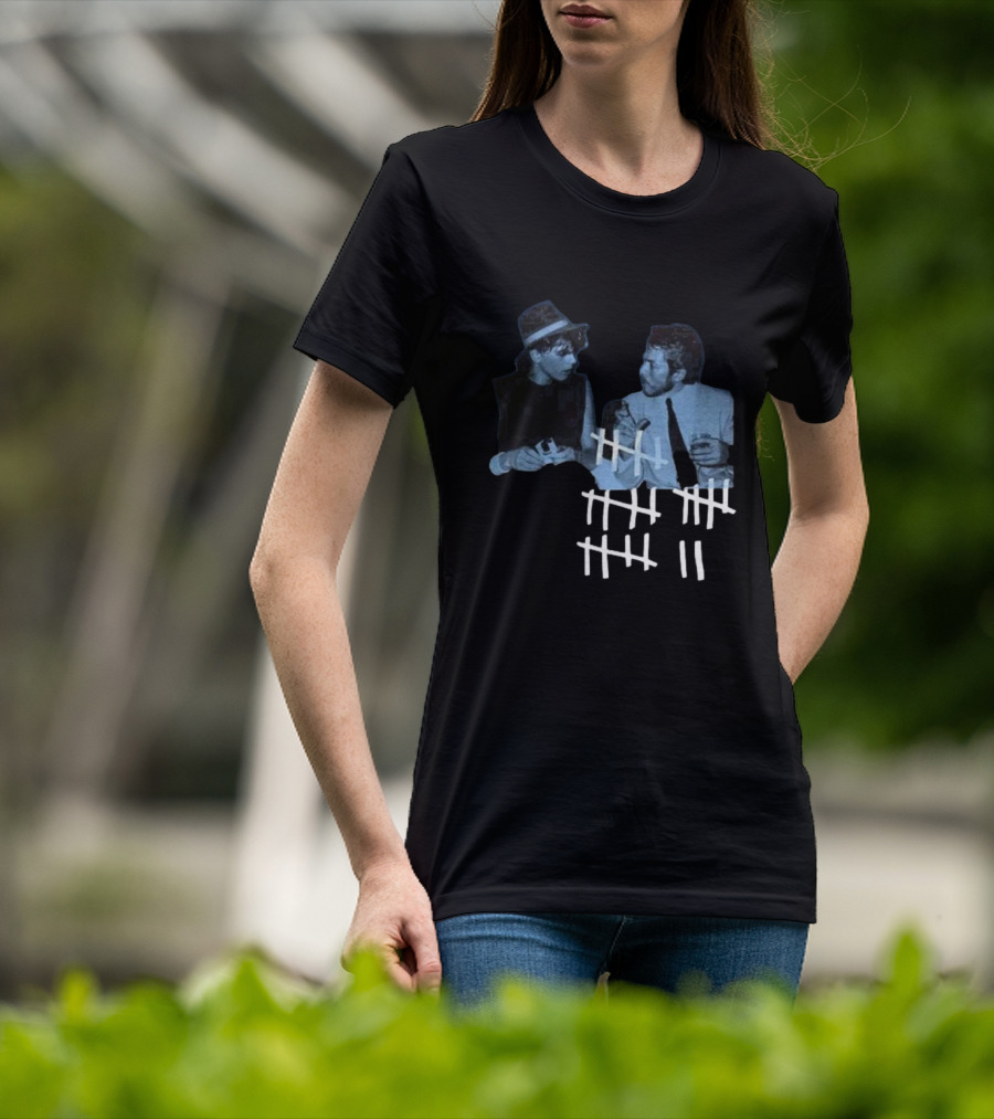 John Taylor X Robert Palmer Power Station Photo Counting Marks T-Shirt