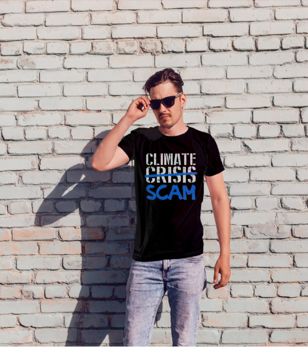 Roy Pentland Climate Crisis Scam Political T-Shirt