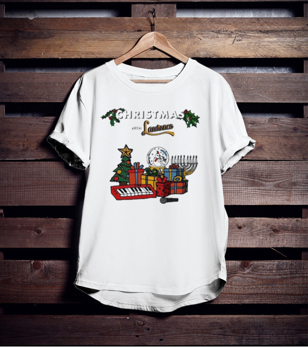 Christmas With Lawrence The Band Holiday Celebration Featuring Festive Tree, Keyboard, And Snowman T-Shirt