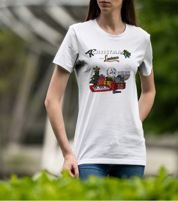 Christmas With Lawrence The Band Holiday Celebration Featuring Festive Tree, Keyboard, And Snowman T-Shirt