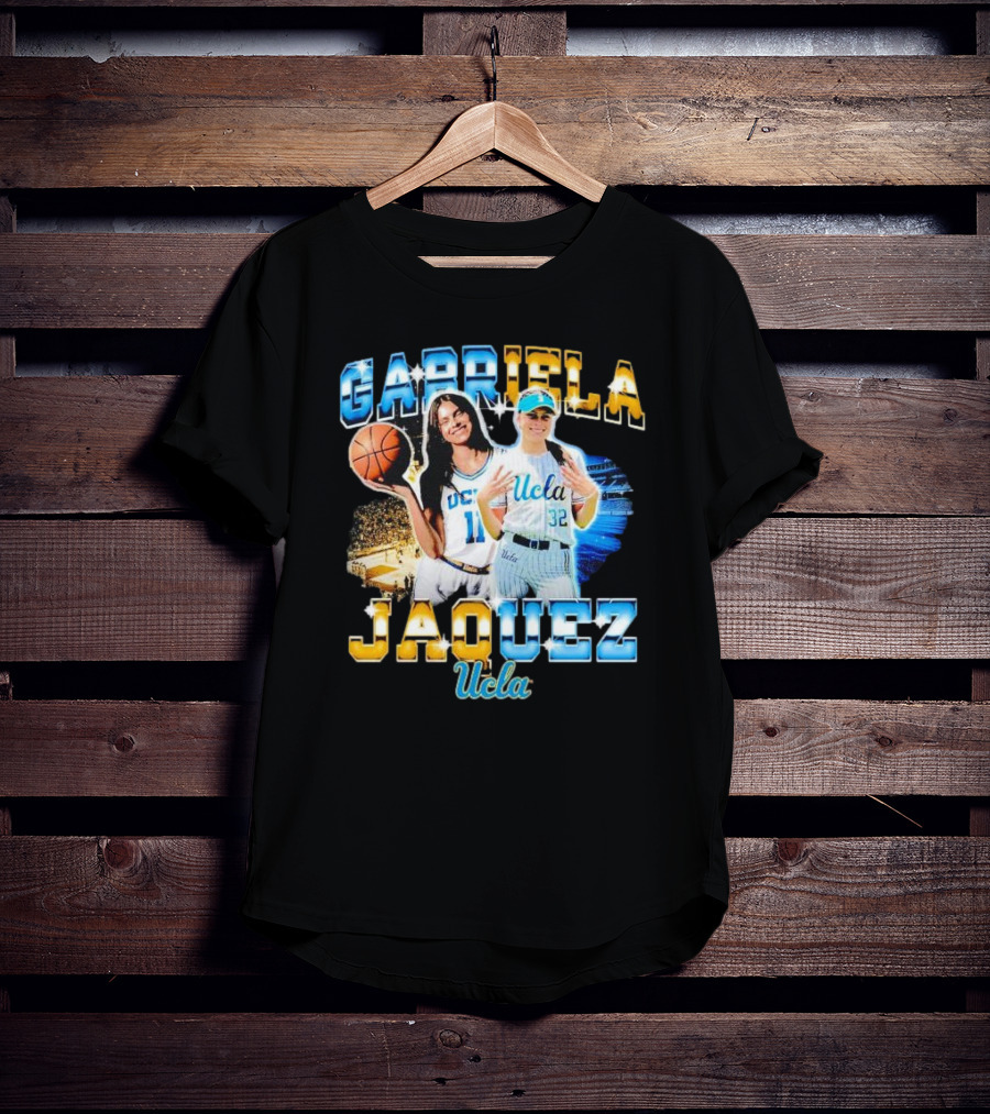 Gabriela Jaquez UCLA Bruins 10 32 Vintage Basketball Dual Image T-Shirt