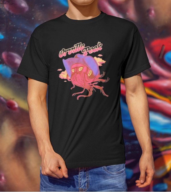 Orville Peck Merchbar Sunset Cowboy Mask Hat Clouds T-Shirt