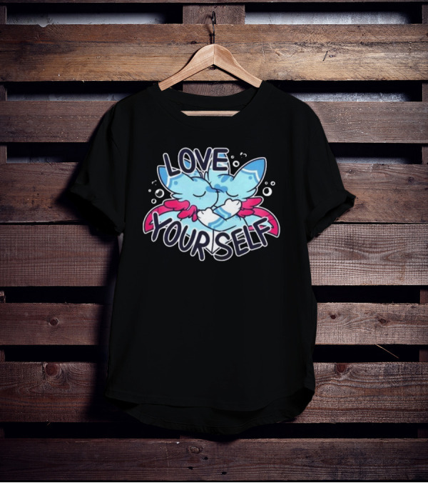 LOVE YOURSELF Kissing Creatures Embrace T-Shirt