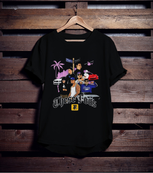 These Foos TA Urban Lifestyle Scene With Cars And Helicopter T-Shirt
