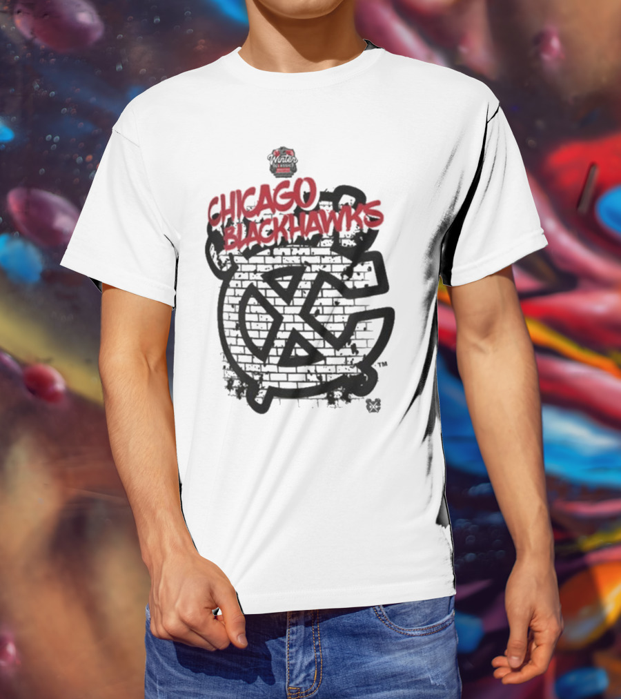 Chicago Blackhawks 2025 NHL Winter Classic Brick Wall T-Shirt