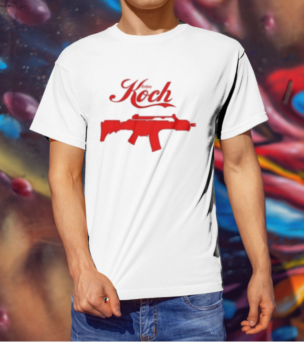 Enjoy Koch Heckler And Koch Coca Cola Style Red Gun T-Shirt