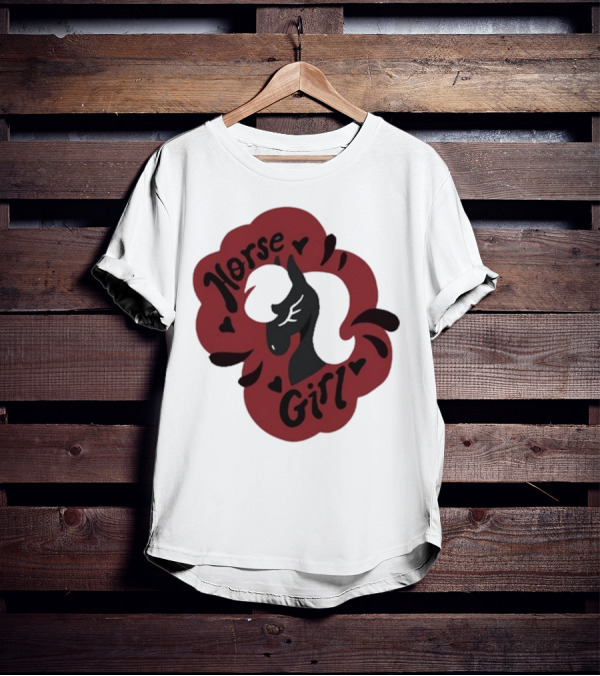 Norse Girl Horse Girl Sharkrobot T-Shirt