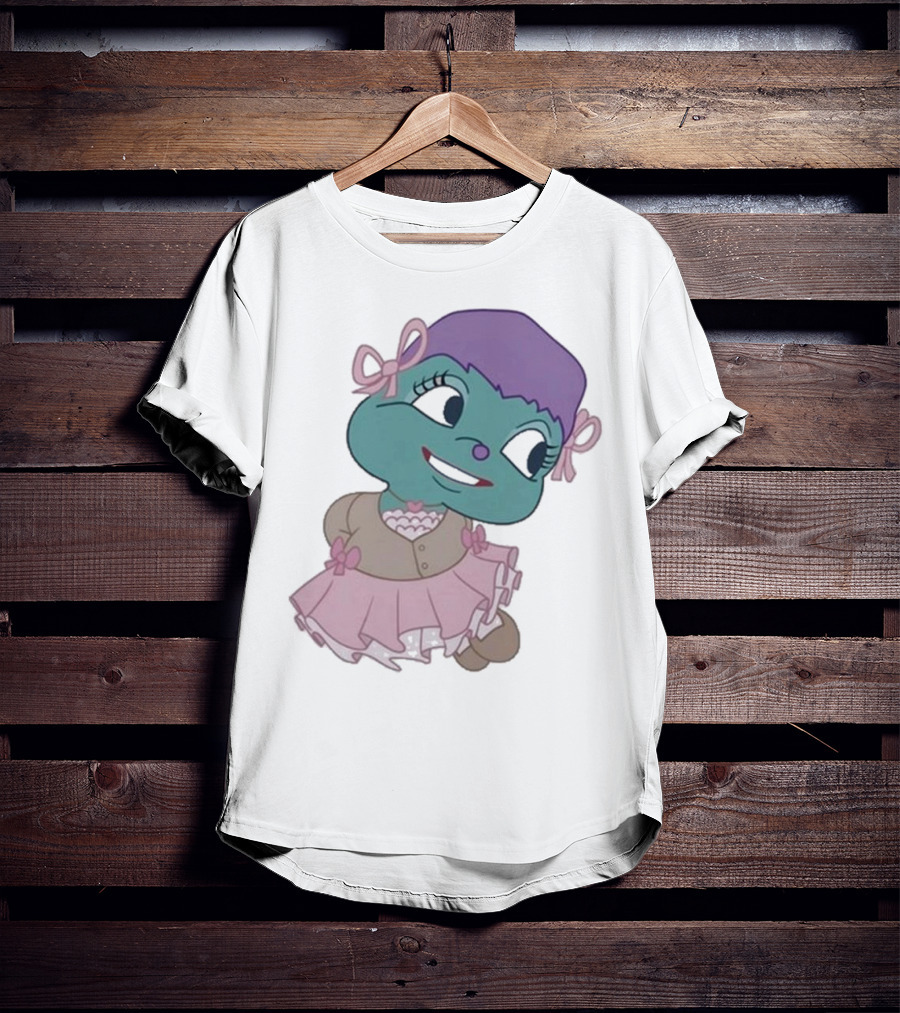 Samantha Yve Bb Coquette Cartoon Character With Purple Hair And Pink T-Shirt