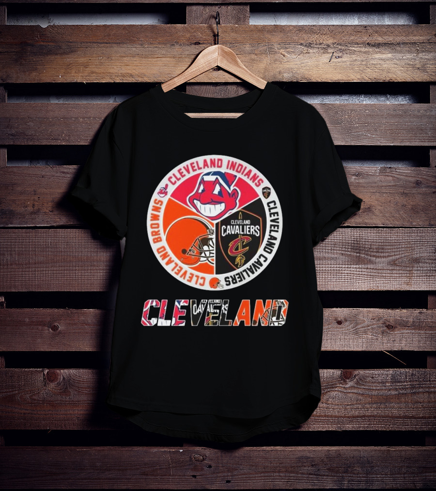 Cleveland Indians Cleveland Browns Cleveland Cavaliers Circle T-Shirt