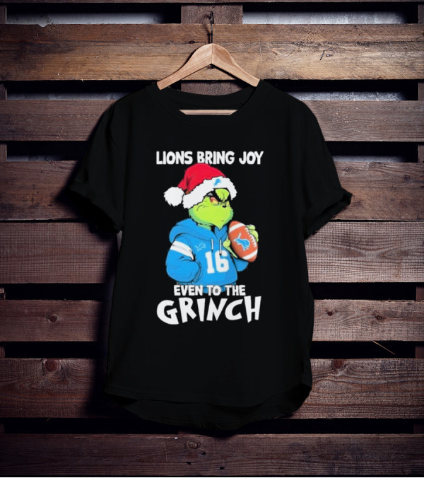 Lions Bring Joy Even To The Grinch Detroit Football 16 T-Shirt