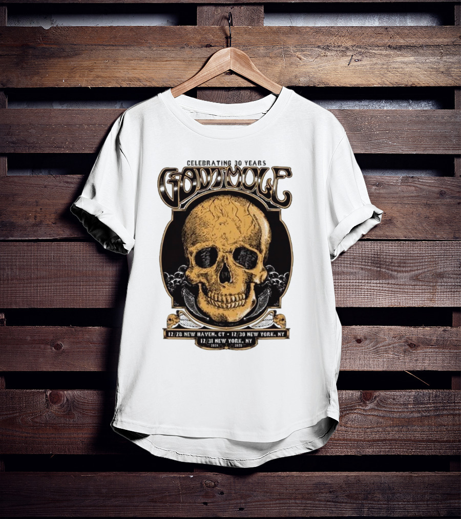 Celebrating 30 Years Gov’t Mule Skull Design Dec 28 New Haven CT Dec 30-31 New York NY T-Shirt