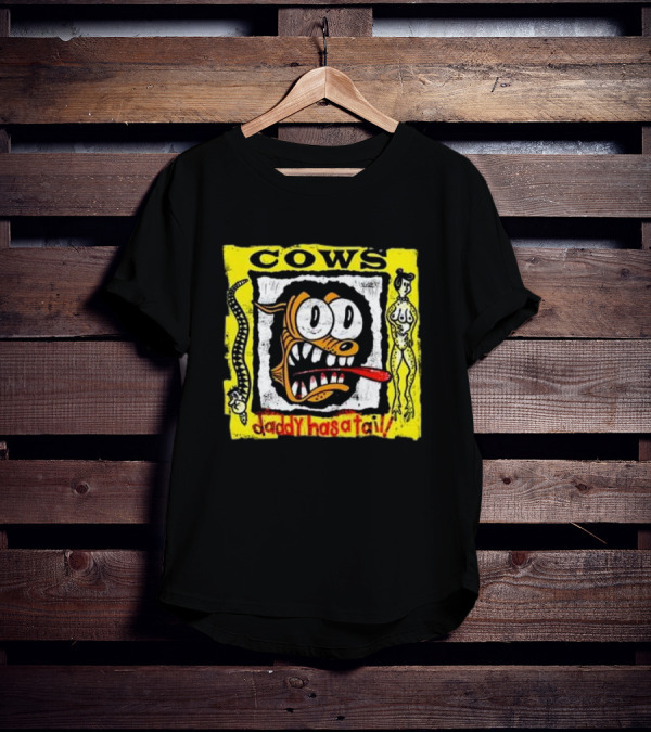 Cows Daddy Has A Tail Cartoon Face With Snake And Figure T-Shirt