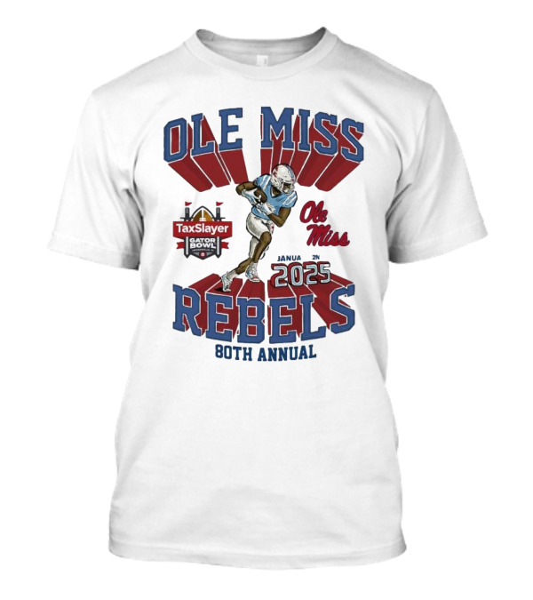 Ole Miss Rebels TaxSlayer Gator Bowl 2025 80th Annual T-Shirt