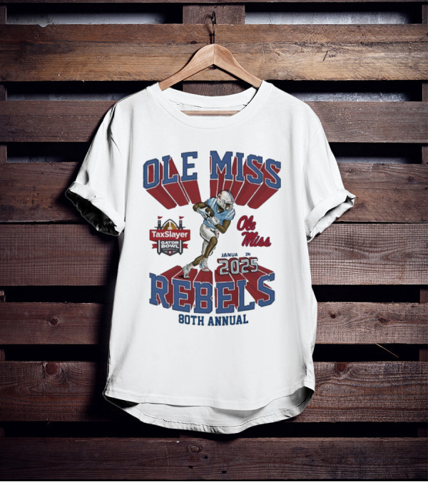 Ole Miss Rebels TaxSlayer Gator Bowl 2025 80th Annual T-Shirt