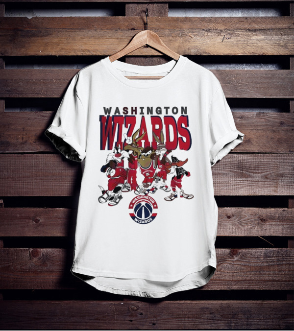Washington Wizards NBA Basketball Looney Tunes Characters T-Shirt