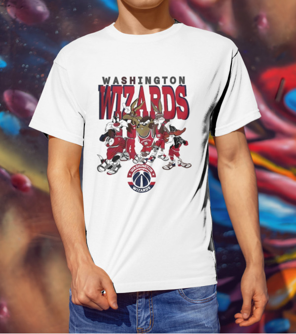 Washington Wizards NBA Basketball Looney Tunes Characters T-Shirt