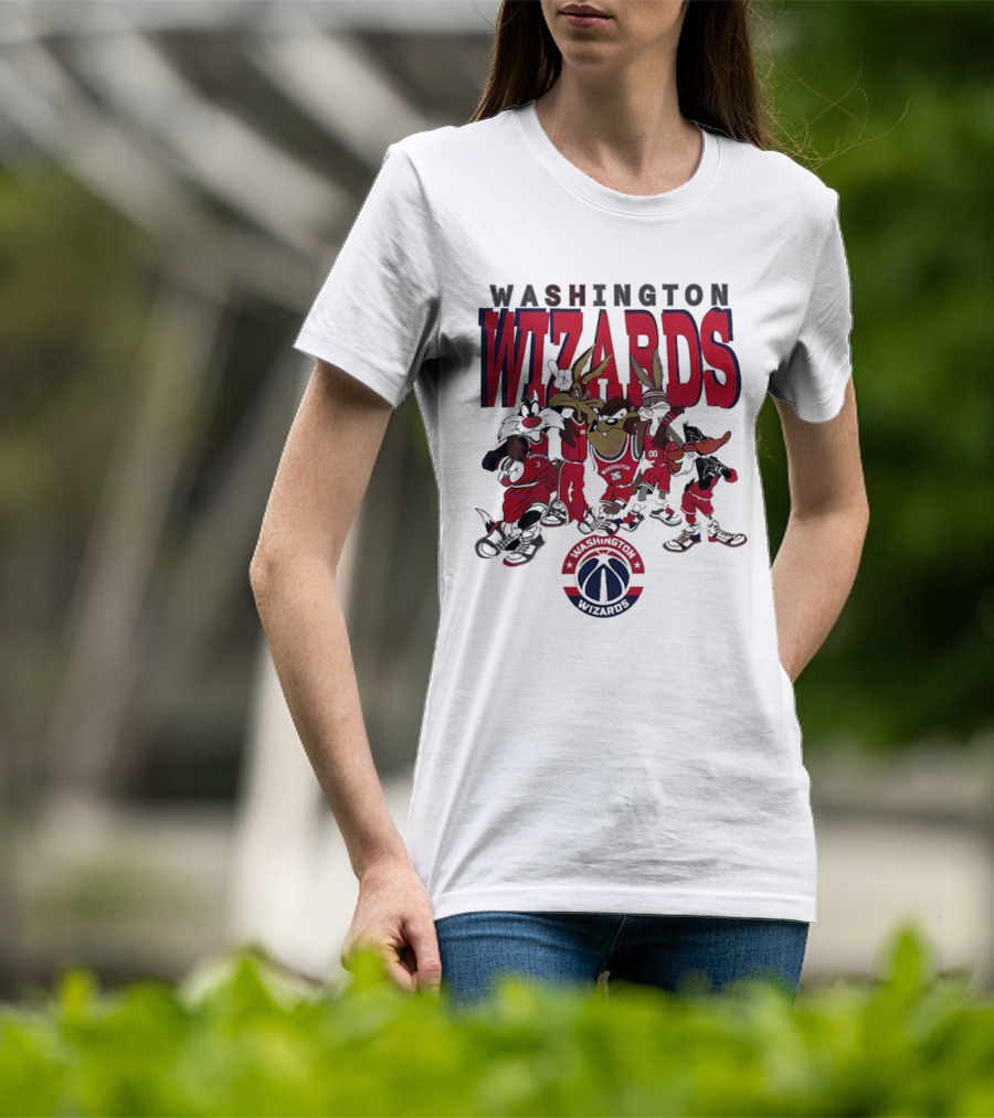Washington Wizards NBA Basketball Looney Tunes Characters T-Shirt