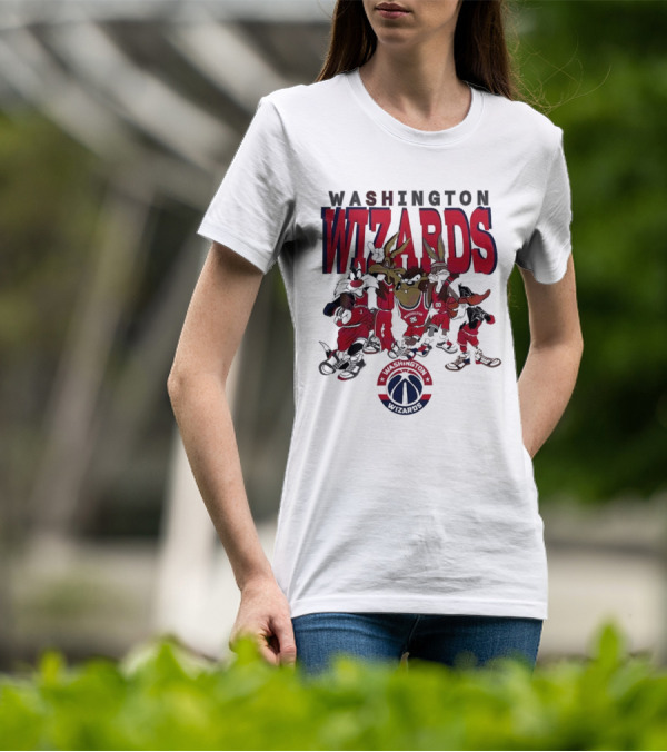 Washington Wizards NBA Basketball Looney Tunes Characters T-Shirt