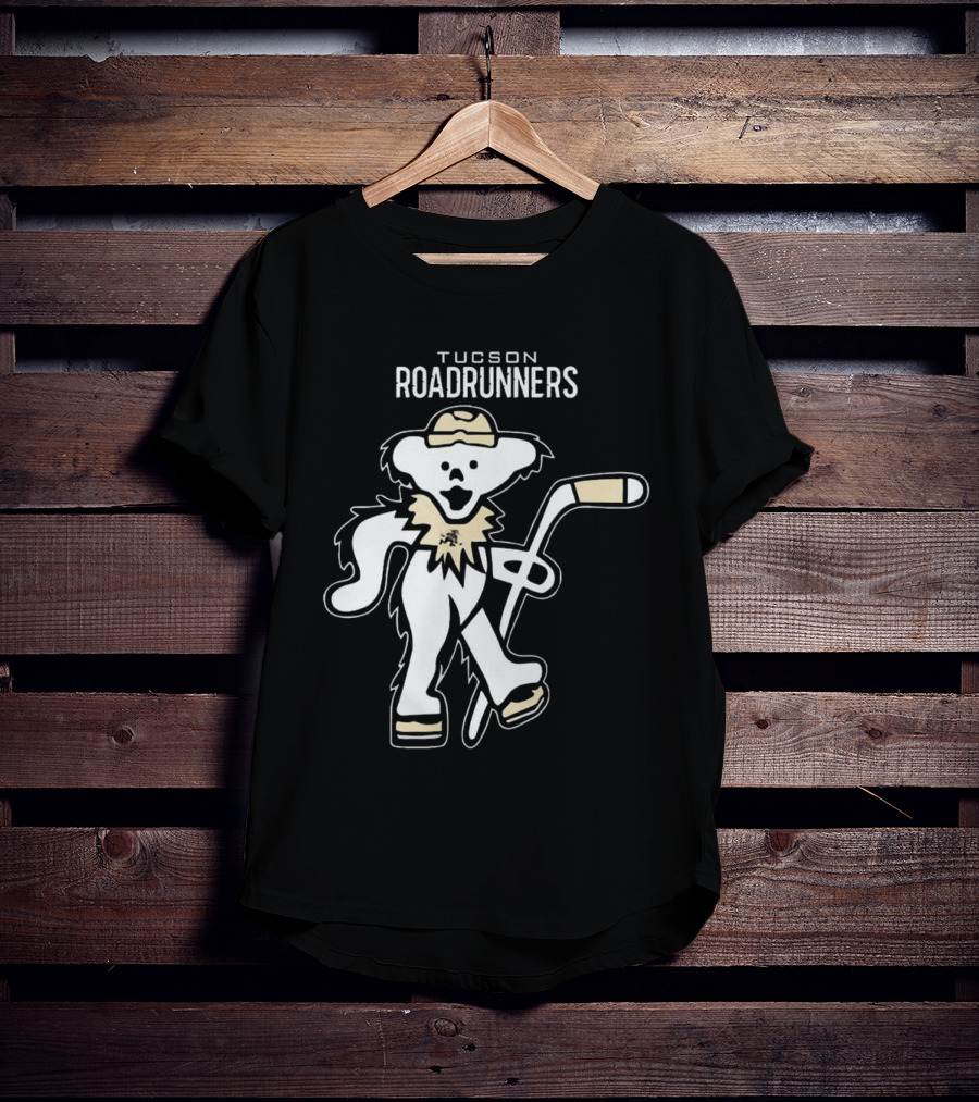 Tucson Roadrunners 2025 Grateful Dead Night Hockey Bear T-Shirt