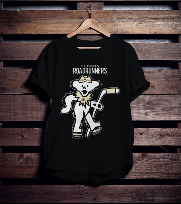 Tucson Roadrunners 2025 Grateful Dead Night Hockey Bear T-Shirt