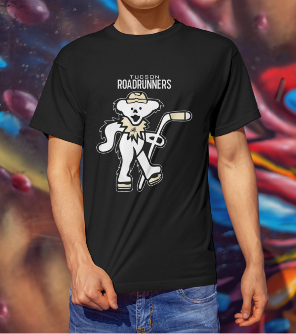 Tucson Roadrunners 2025 Grateful Dead Night Hockey Bear T-Shirt