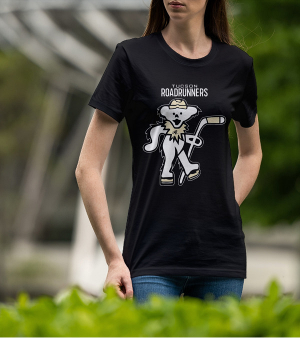 Tucson Roadrunners 2025 Grateful Dead Night Hockey Bear T-Shirt