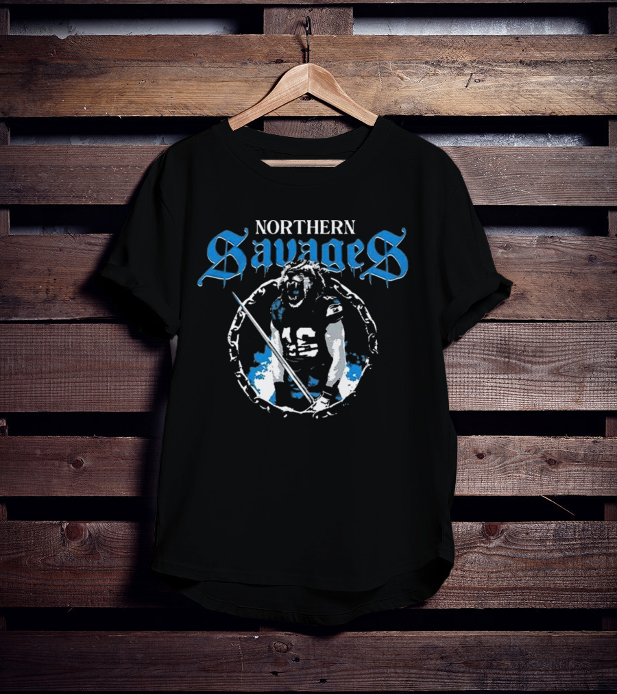 Northern Savages Dan Campbell Detroit Lions Defense T-Shirt