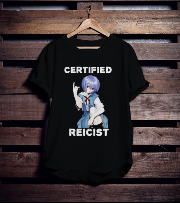 CERTIFIED REICIST REI AYANAMI EVA BLUE HAIR SCHOOL UNIFORM T-Shirt